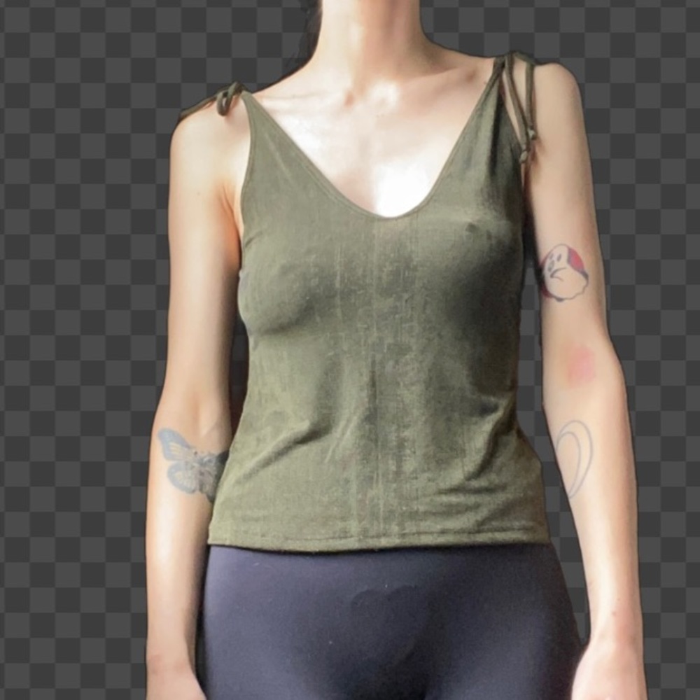 Free people XS green tank